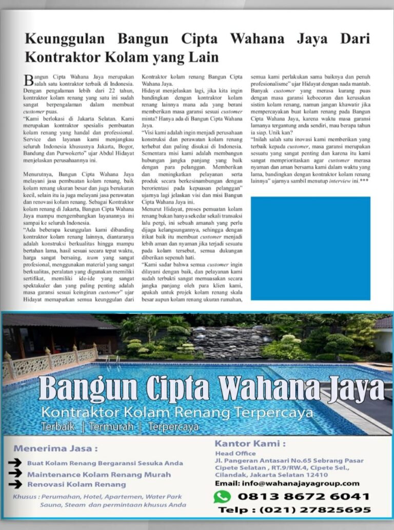 Kontraktor Kolam Renang